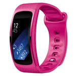 適用於 Samsung Gear Fit2 Pro 矽膠替換錶帶，S，L