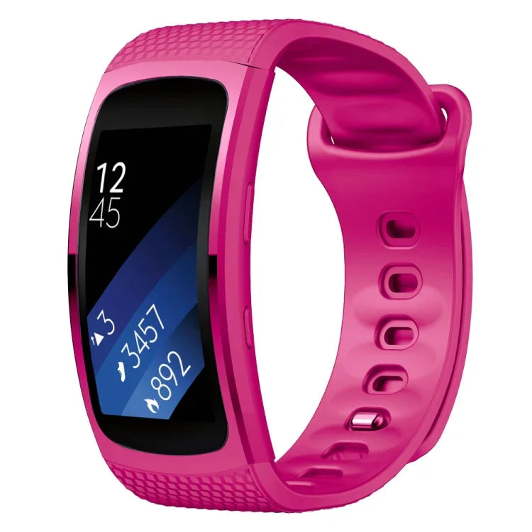 適用於 Samsung Gear Fit2 Pro 矽膠替換錶帶，S，L