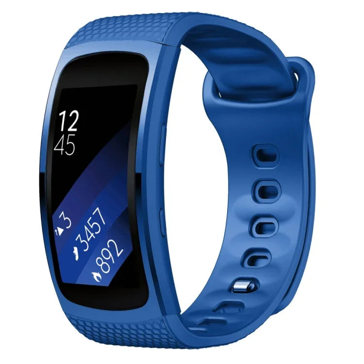 適用於 Samsung Gear Fit2 Pro 矽膠替換錶帶，S，L