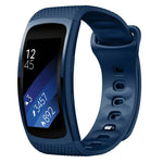 適用於 Samsung Gear Fit2 Pro 矽膠替換錶帶，S，L