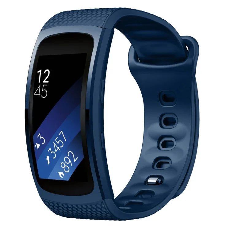 適用於 Samsung Gear Fit2 Pro 矽膠替換錶帶，S，L