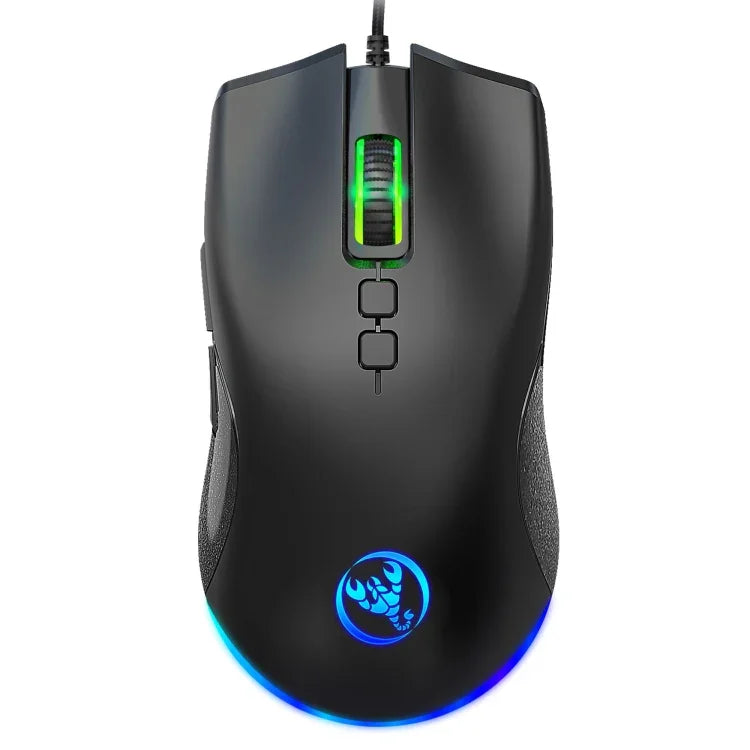 HXSJ A883 7 鍵 6400DPI RGB 燈光機械遊戲有線滑鼠