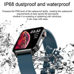 E86 1.7 吋 TFT 彩色螢幕 IP68 防水智慧手錶，支援血氧監測／體溫監測／AI 醫療診斷，款式：鋼錶帶，鋼錶帶（黑色）
