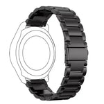 20mm 三扣不鏽鋼替換錶帶，適用於 Samsung Galaxy Watch Active 2 / Amazfit GTS 2
