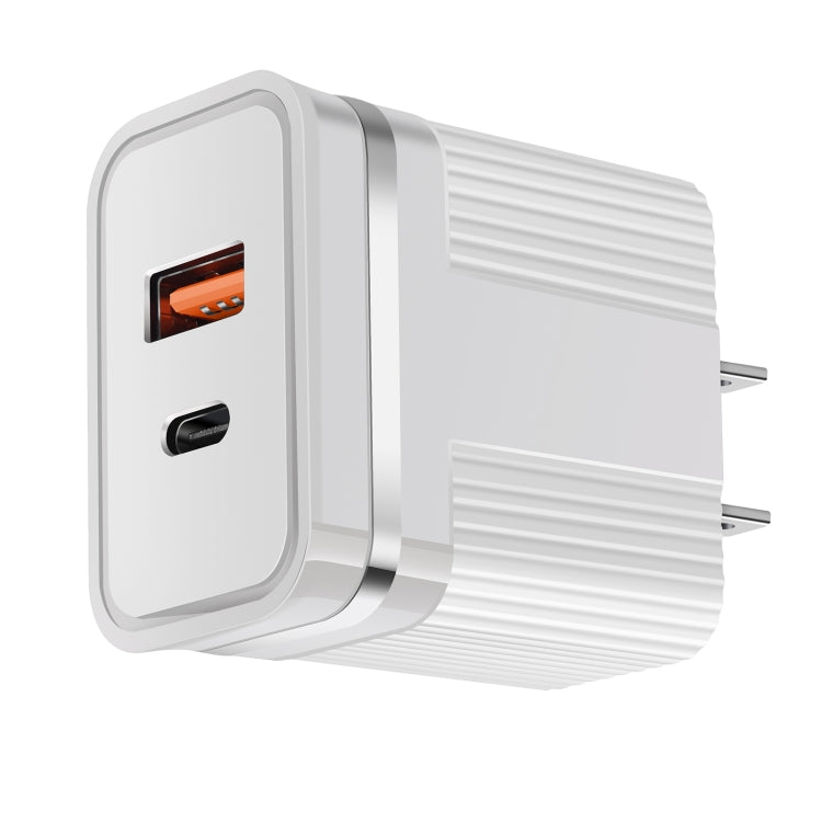 RSY USB + USB-C / Type-C 雙埠快速充電旅行充電器，美規插頭，歐規插頭