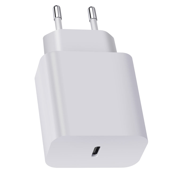 XY PD 25W USB-C / Type-C 單埠旅行充電器，適用三星裝置快速充電，歐規插頭