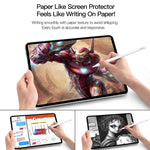 霧面紙感螢幕保護貼，適用於iPad Air（2019）/ Pro 10.5（2017）（1片）、iPad mini 3 / 2 / 1（1片）、iPad mini 5 / 4（1片）、iPad Pro 12.9吋（2015）（1片）、iPad Pro 12.9吋 2021 / 2020（1片）
