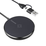 Mriowiz M-2001W 15W 桌面 MagSafe 磁吸無線充電器，適用 iPhone 12 系列，附 USB + USB-C / Type-C 數據線及支架