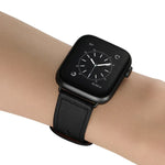 雙孔皮革錶帶，適用於 Apple Watch Series 6 & SE &、5 & 4 44mm / 3 & 2 & 1 42mm，5 & 4 40mm / 3 & 2 & 1 38mm