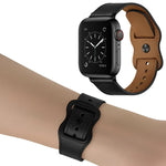 雙孔皮革錶帶，適用於 Apple Watch Series 6 & SE &、5 & 4 44mm / 3 & 2 & 1 42mm，5 & 4 40mm / 3 & 2 & 1 38mm