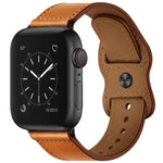 雙孔皮革錶帶，適用於 Apple Watch Series 6 & SE &、5 & 4 44mm / 3 & 2 & 1 42mm，5 & 4 40mm / 3 & 2 & 1 38mm