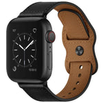 雙孔皮革錶帶，適用於 Apple Watch Series 6 & SE &、5 & 4 44mm / 3 & 2 & 1 42mm，5 & 4 40mm / 3 & 2 & 1 38mm