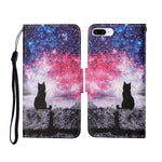 Painted Pattern Horizontal Flip Leathe Case, For iPhone 6, For iPhone 6 Plus, For iPhone 7 Plus