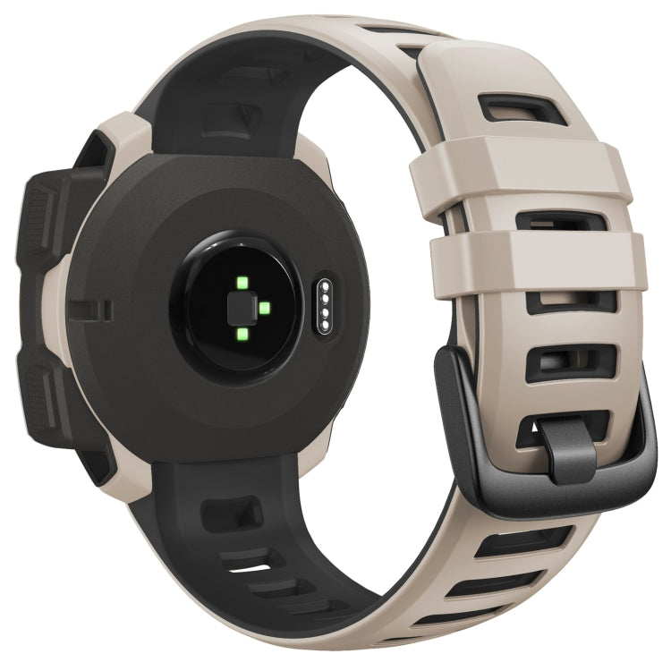 For Garmin Instinct / Instinct Esports Two-color Silicone Replacement Strap Watchband
