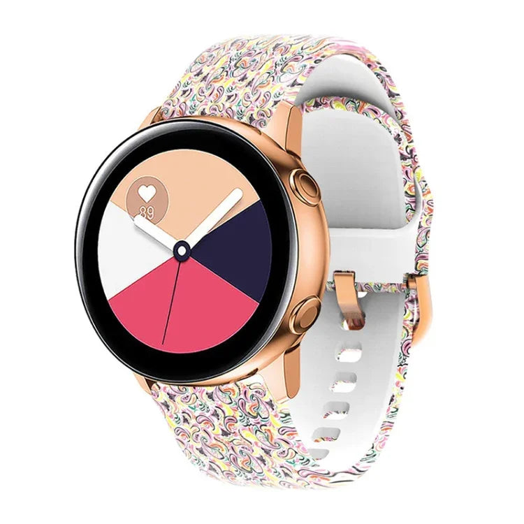 矽膠印刷替換錶帶 適用三星Galaxy Watch 42mm，適用三星Galaxy Watch 46mm