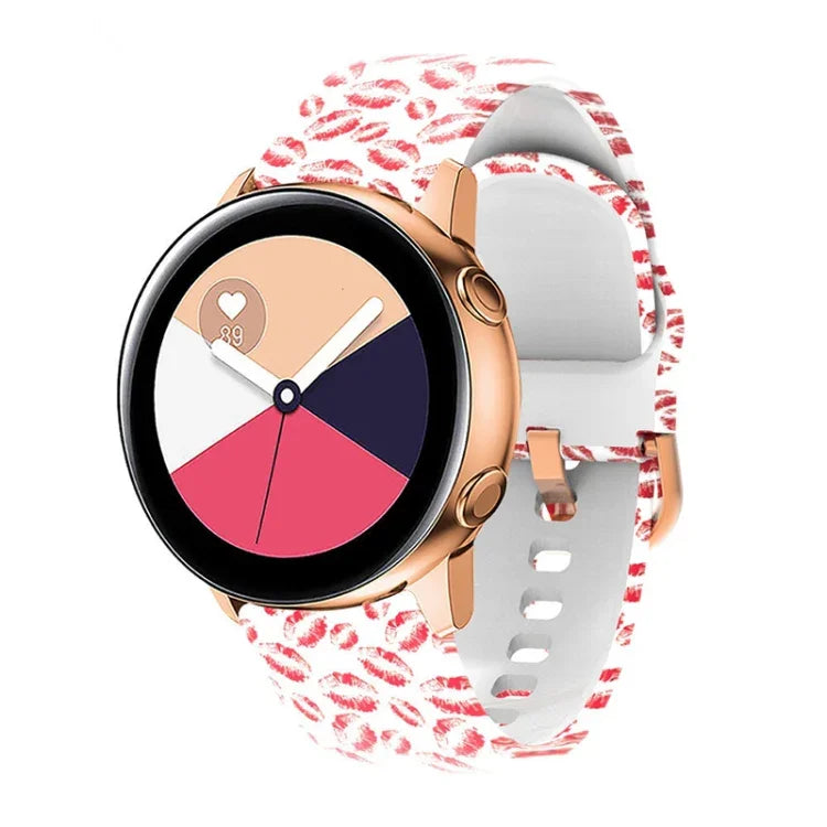 矽膠印刷替換錶帶 適用三星Galaxy Watch 42mm，適用三星Galaxy Watch 46mm