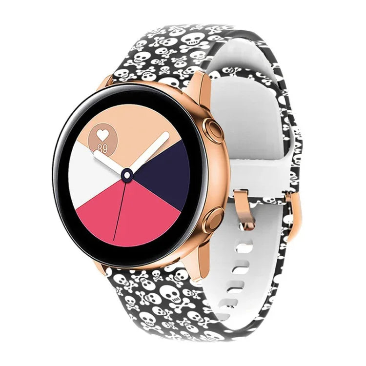 矽膠印刷替換錶帶 適用三星Galaxy Watch 42mm，適用三星Galaxy Watch 46mm