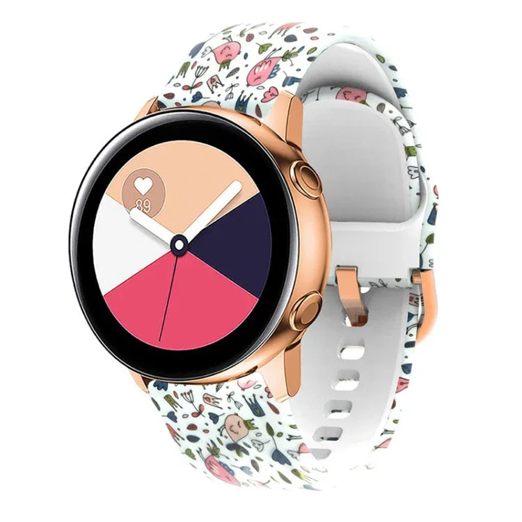 矽膠印刷替換錶帶 適用三星Galaxy Watch 42mm，適用三星Galaxy Watch 46mm