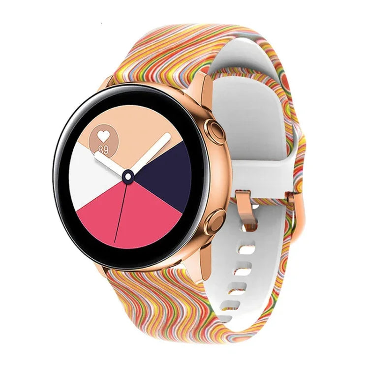 矽膠印刷替換錶帶 適用三星Galaxy Watch 42mm，適用三星Galaxy Watch 46mm