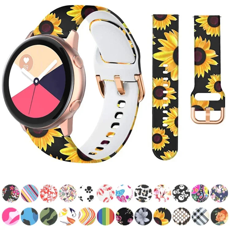 矽膠印刷替換錶帶 適用三星Galaxy Watch 42mm，適用三星Galaxy Watch 46mm