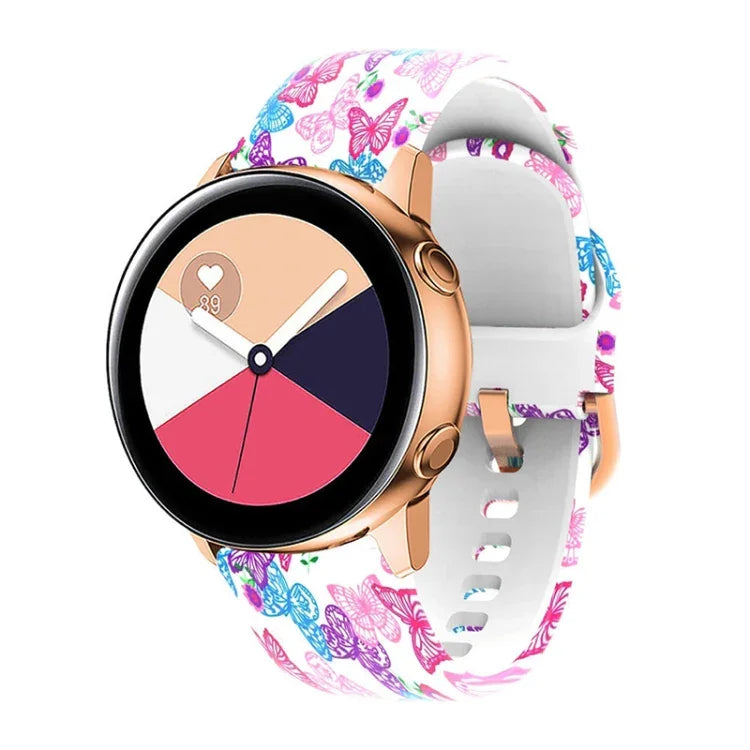 矽膠印刷替換錶帶 適用三星Galaxy Watch 42mm，適用三星Galaxy Watch 46mm
