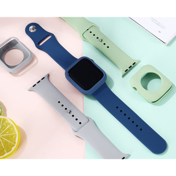 矽膠替換錶帶+錶殼保護套裝，適用於Apple Watch Series 9 / 8 / 7 41mm，適用於Apple Watch Series 9 / 8 / 7 45mm