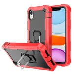 PC + Rubber 3-layers Shockproof Protective Case with Rotating Holder, For iPhone XS / X, For iPhone XR, For iPhone XS Max
