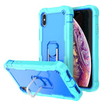 PC + Rubber 3-layers Shockproof Protective Case with Rotating Holder, For iPhone XS / X, For iPhone XR, For iPhone XS Max
