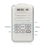RETEVIS RT20 2W 400-470MHz 16頻道迷你FM收音機雙向無線電對講機，RT20，美規插頭，RT20，歐規插頭