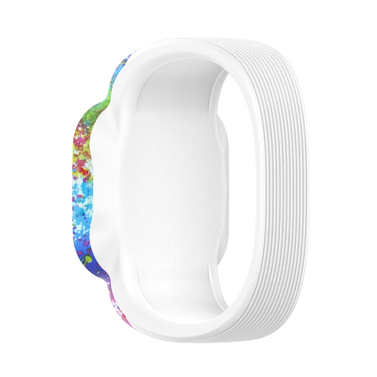 For Garmin Vivofit JR3 No Buckle Silicone Printing Replacement Watchband, S, L