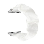 Shell Pattern Hair Ring Cloth Watch Strap, For Apple Watch Ultra 49mm / Series 8&7 45mm / SE 2&6&SE&5&4 44mm / 3&2&1 42mm, For Apple Watch Series 8&7 41mm / SE 2&6&SE&5&4 40mm / 3&2&1 38mm                                                                ...