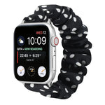 點點髮圈布錶帶，適用於 Apple Watch Ultra 49mm / Series 8&7 45mm / SE 2&6&SE&5&4 44mm / 3&2&1 42mm，Apple Watch Series 8&7 41mm / SE 2&6&SE&5&4 40mm / 3&2&1 38mm，Apple Watch Series 7 41mm / 6 & SE & 5 & 4 40mm / 3 & 2 & 1 38mm