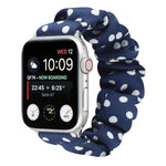 點點髮圈布錶帶，適用於 Apple Watch Ultra 49mm / Series 8&7 45mm / SE 2&6&SE&5&4 44mm / 3&2&1 42mm，Apple Watch Series 8&7 41mm / SE 2&6&SE&5&4 40mm / 3&2&1 38mm，Apple Watch Series 7 41mm / 6 & SE & 5 & 4 40mm / 3 & 2 & 1 38mm