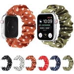 點點髮圈布錶帶，適用於 Apple Watch Ultra 49mm / Series 8&7 45mm / SE 2&6&SE&5&4 44mm / 3&2&1 42mm，Apple Watch Series 8&7 41mm / SE 2&6&SE&5&4 40mm / 3&2&1 38mm，Apple Watch Series 7 41mm / 6 & SE & 5 & 4 40mm / 3 & 2 & 1 38mm