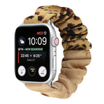 蝴蝶圖案髮圈布料錶帶，適用於 Apple Watch Ultra 49毫米 / Series 8&7 45毫米 / SE 2&6&SE&5&4 44毫米 / 3&2&1 42毫米，適用於 Apple Watch Series 8&7 41毫米 / SE 2&6&SE&5&4 40毫米 / 3&2&1 38毫米
