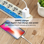 20W USB-C / Type-C + USB埠充電器，附100W Type-C轉8 Pin快充線，1米Type-C轉8 Pin，英規插頭，1米Type-C轉8 Pin，美規插頭，1米Type-C轉8 Pin，歐規插頭，2米Type-C轉8 Pin，英規插頭，2米Type-C轉8 Pin，美規插頭