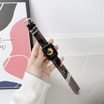 三線帆布替換錶帶，適用於 Apple Watch Series 7 41毫米 / & 6 & SE & 5 & 4 40毫米，適用於 Apple Watch Series 7 45毫米 / & 6 & SE & 5 & 4 44毫米