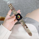 三線帆布替換錶帶，適用於 Apple Watch Series 7 41毫米 / & 6 & SE & 5 & 4 40毫米，適用於 Apple Watch Series 7 45毫米 / & 6 & SE & 5 & 4 44毫米