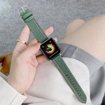 三線帆布替換錶帶，適用於 Apple Watch Series 7 41毫米 / & 6 & SE & 5 & 4 40毫米，適用於 Apple Watch Series 7 45毫米 / & 6 & SE & 5 & 4 44毫米