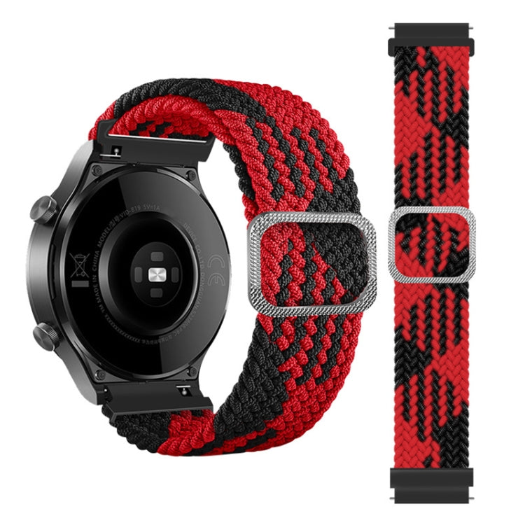 可調節尼龍編織彈性替換錶帶，適用於 Samsung Galaxy Watch Active2 40mm，適用於 Samsung Galaxy Watch Active，適用於 Samsung Galaxy Watch Active2 44mm