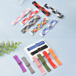 可調節尼龍編織彈性替換錶帶，適用於 Samsung Galaxy Watch Active2 40mm，適用於 Samsung Galaxy Watch Active，適用於 Samsung Galaxy Watch Active2 44mm