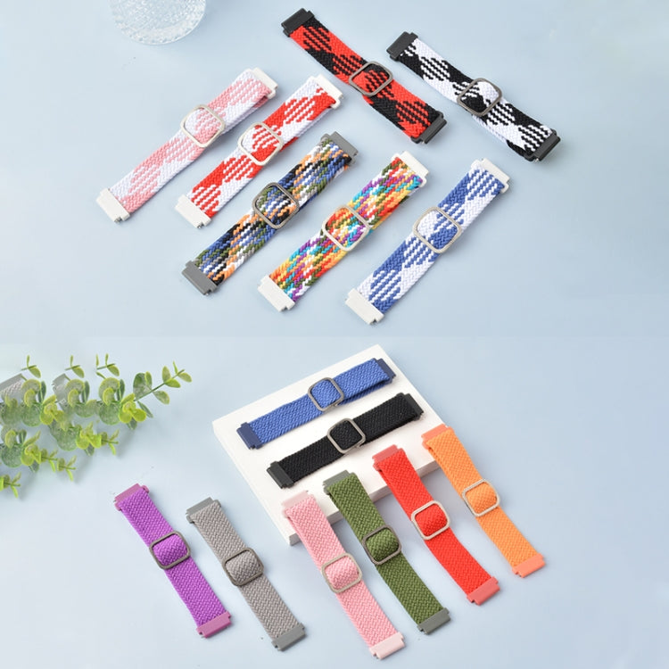 可調節尼龍編織彈性替換錶帶，適用於 Samsung Galaxy Watch Active2 40mm，適用於 Samsung Galaxy Watch Active，適用於 Samsung Galaxy Watch Active2 44mm