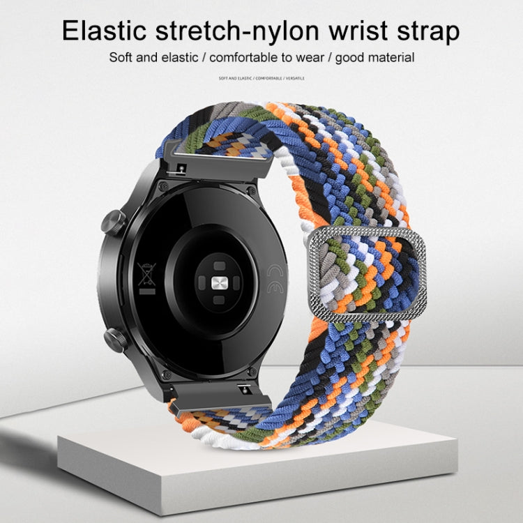 可調節尼龍編織彈性替換錶帶，適用於 Samsung Galaxy Watch Active2 40mm，適用於 Samsung Galaxy Watch Active，適用於 Samsung Galaxy Watch Active2 44mm