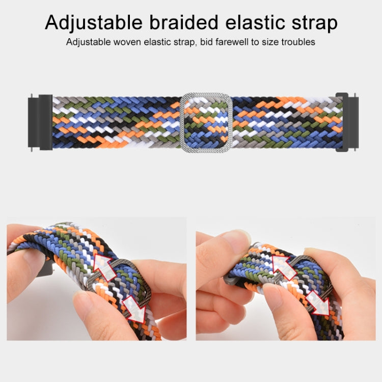 可調節尼龍編織彈性替換錶帶，適用於 Samsung Galaxy Watch Active2 40mm，適用於 Samsung Galaxy Watch Active，適用於 Samsung Galaxy Watch Active2 44mm