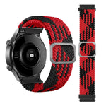 可調節尼龍編織彈性替換錶帶，適用於 Samsung Galaxy Watch 42mm，適用於 Samsung Galaxy Watch 46mm，適用於 Samsung Galaxy Watch 3 41mm