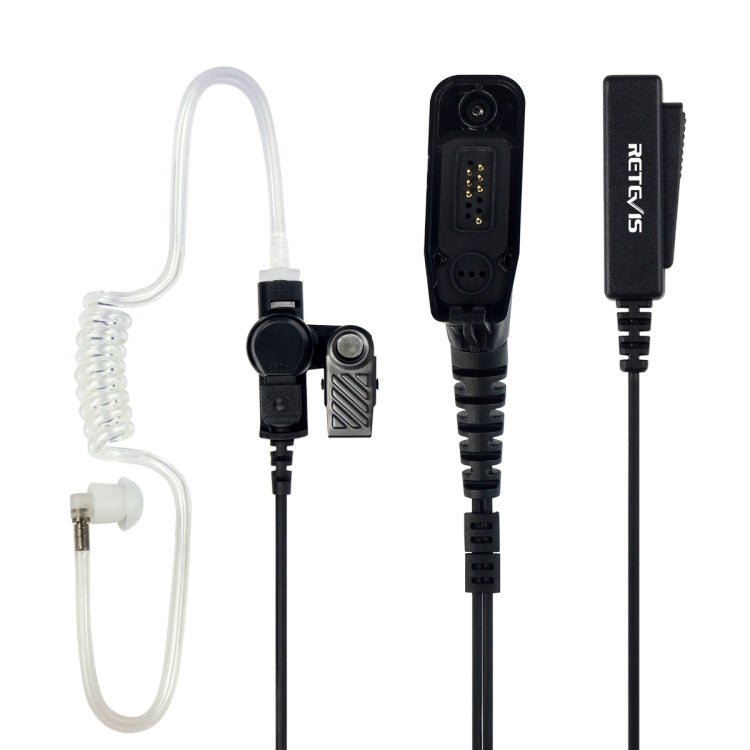 RETEVIS R-1M21 兩線大按鍵聲管耳機麥克風 適用 Motorola XPR6000/XPR6550/DP4800/DP4801，R-1M21