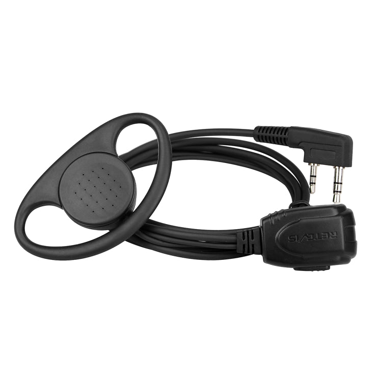 RETEVIS RE-3224 K 2 針 D 型耳掛式耳機麥克風 適用 H777/RT21/RT22/RT24/RT1/RT3/RT81，RE-3224