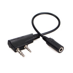 RETEVIS TCK01 Kenwood 2 針轉 3.5mm 母座手機音頻耳機轉接線 適用 RT21/RT22/RT24/RT7/RT27/H777，TCK01