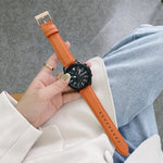 縫線荔枝紋皮革替換錶帶，適用於 Samsung Galaxy Watch Active2 44mm，適用於 Samsung Galaxy Watch Active