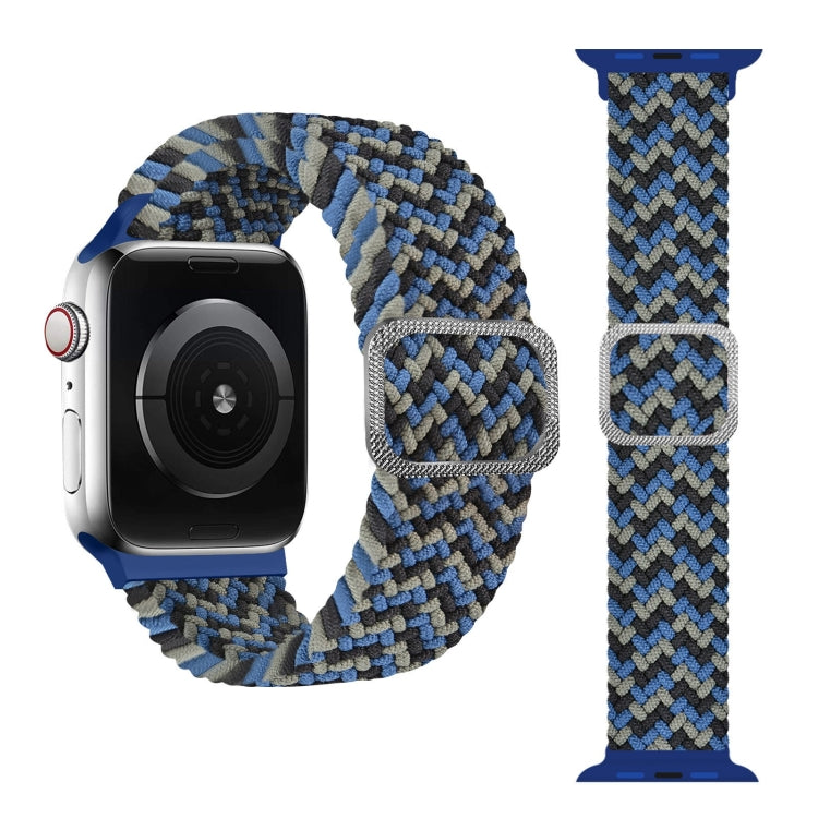 扣式編織彈性錶帶，適用於 Apple Watch Series 9&8&7 41mm / SE 3&SE 2&6&SE&5&4 40mm / 3&2&1 38mm（彩虹色），適用於 Apple Watch Series 8&7 41mm / SE 2&6&SE&5&4 40mm / 3&2&1 38mm